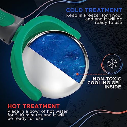 PRIME Fitness Cold Massage Roller Ball | Cold Therapy | Ice Roller Ball with Handle | cryo Stick | Relieve Muscle Pain (Green) - color: Green