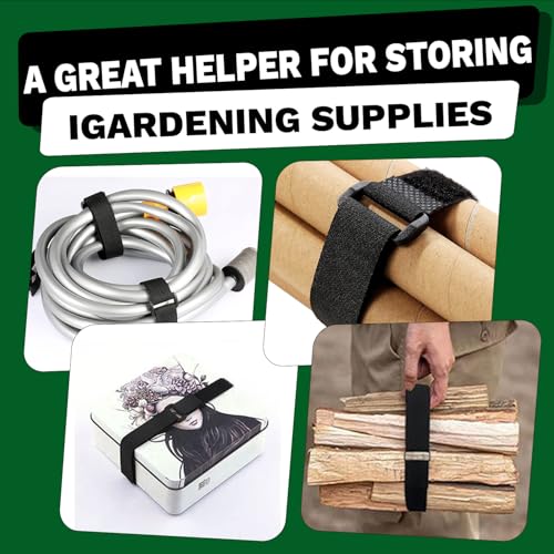 Adjustable Cable Straps with 24 Buckles 1" x 16Ft, Free Cut Length, Reusable Fastening Cable Ties, Hook and Loop Securing Strap for Cable Tidy, Wire Management, Cord Organiser, Black