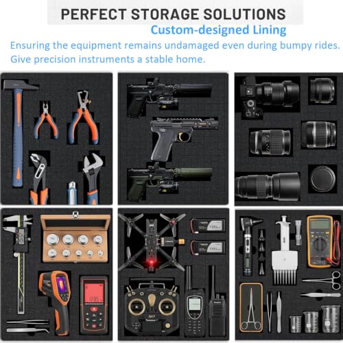 Regetek Waterproof Hard Case 32 x 25 x 18 Inch, Equipment Roller Case with Wheels,Customizable Foam, for Electronic, Tool, camera, lenses, Camcorder,Drone, IP67, Shockproof, Inner 25.8" x19.2" x 15.1"