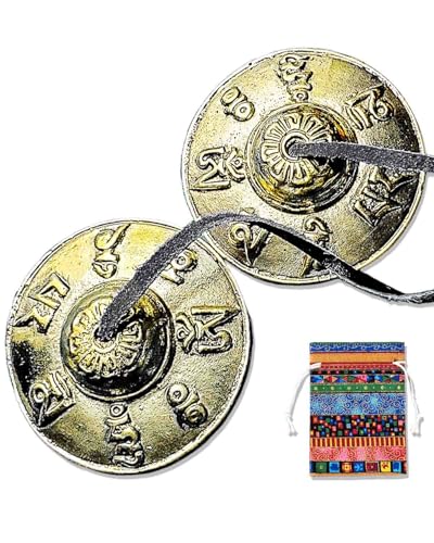 Tingsha Cymbals Bells, 6.5 cm Traditional Tibetan Meditation Chime