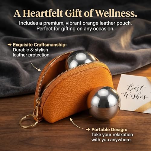 Baoding Balls 1.1 lbs Solid Metal Chinese Meditation Ball for Hand Therapy