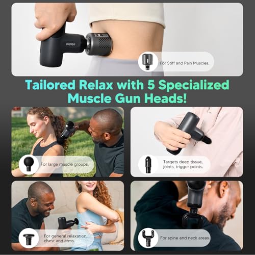 arboleaf Thermacool Massage Gun, Heat and Cold Percussion Back Pain Relief - color: Midnight Gray