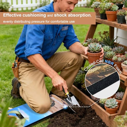 MELOTOUGH Garden Kneeling Pad, 1" Thick Soft NBR Foam Kneeling Pads for Gardening, Cleaning, Work - Lightweight & Comfortable, 15.75"x7.2" (Cactus) - color: Cactus