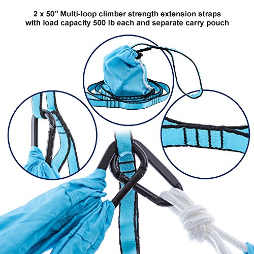 Aerial Yoga Swing Set - Hammock Hanging Swing - Sling Inversion Fly Kit - Antigravity Yoga Sling - Suspension Trapeze - color: BLUE