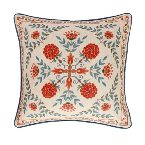 patdrea Designer French Vintage Linen Throw Pillow Cover,18"x18"-Puno A - color: Puno a, size: 18" x 18" (Pack of 1)