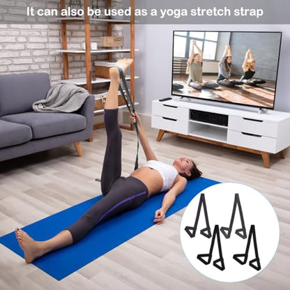 4PCS Yoga Mat Carrier Strap, Adjustable Yoga Mat Strap Carrier for Exercise/Travel/Gym, Mat Holder Sling Carrier - color: Black