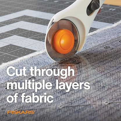 Fiskars 45mm Rotary Blades (5 Pack) - Rotary Cutter Blade Replacement - Crafts, Sewing, and Quilting Projects - Grey - size: 45mm, style: 5 Pack - Standard