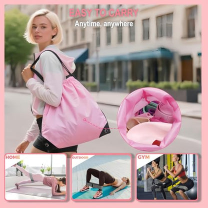 Nuplot Pilates Equipment, Pilates Kit for Home Workouts, Pilates Essentials Kit for Women, Home Pilates Kit with Pilates Ring and Ball Set, Booty Bands, Figure 8 Resistance Band, Yoga Band - color: Pink