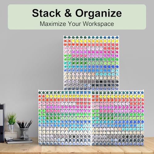 Marker Organizer, 210-Slot Marker Holder with Adjustable Dividers | Holds 210 Markers • Adjustable Dividers • Space-Saving Design • Easy Assembly • Fits Most Marker Brands - size: 210 Holes