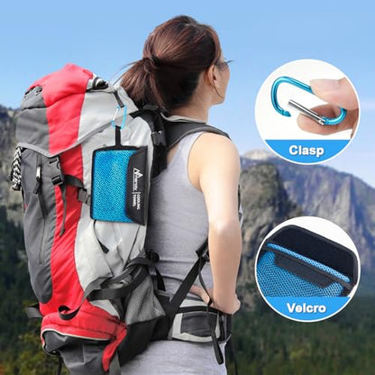 MENOLY 20 Pack Cooling Towels, 40"x12" Cooling Towels for Neck and Face with Breathable Carrying Bags,Soft Microfiber Instant Cooling Rags, Gym Workout Sweat Towel for Sports, Yoga, Camping, Running - size: 20 Pack