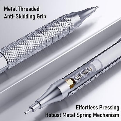 Four Candies 25PCS Art Mechanical Pencil Set + Mechanical Pencil Set Silver