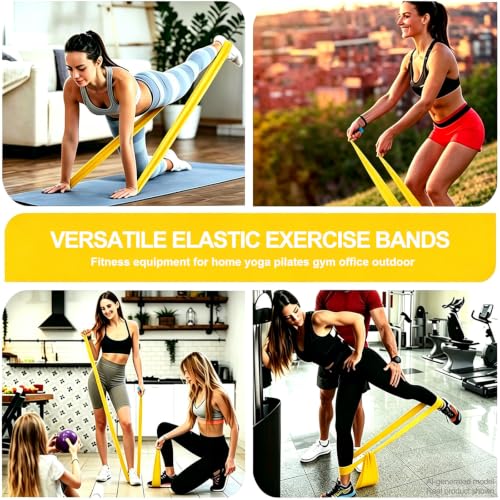 Resistance Bands for Working Out, Physical Therapy, Yoga & Pilates - color: Yellow