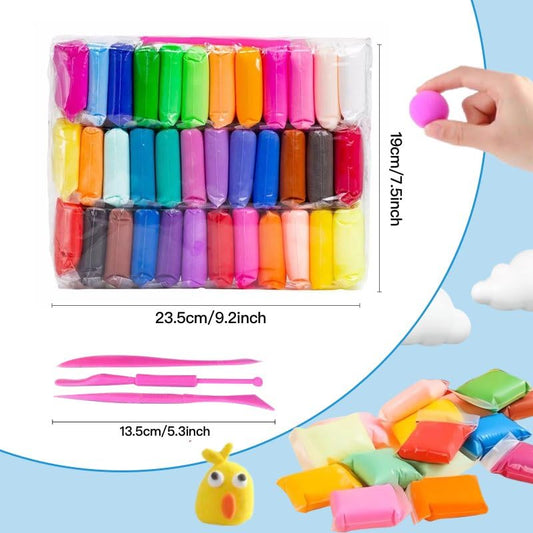 36 Colors Foam Air Dry Clay with Tools, Ultra Light Magic Modeling & Molding Clay Gift Set for Kids Adults, DIY Creative Art Crafts for Home, School - color: 36 color
