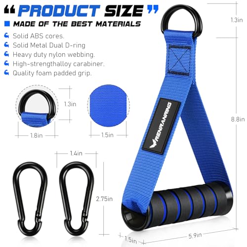 RENRANRING Resistance Bands and Exercise Handles, 5.9ft Exercise Bands for Physical Therapy, Stretch, Recovery, Pilates, Rehab, Strength Training Equipment