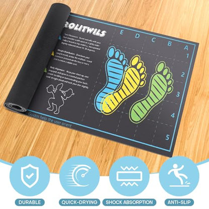 31.5'' X 13.8'' Anti-Slip Squat Mat with Foot Position Guides, Professional-Grade Exercise Mat Perfect for Squats, Leg Training and Lunges, Enhancing Muscle Activation, Versatility and Safety for Home Fitness Enthusiasts - color: Gray