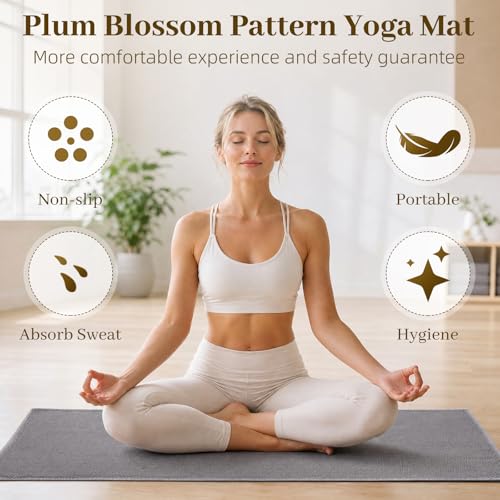 Non Slip Yoga Mat Towel, with Silicone Grip Dots, 72"x24"