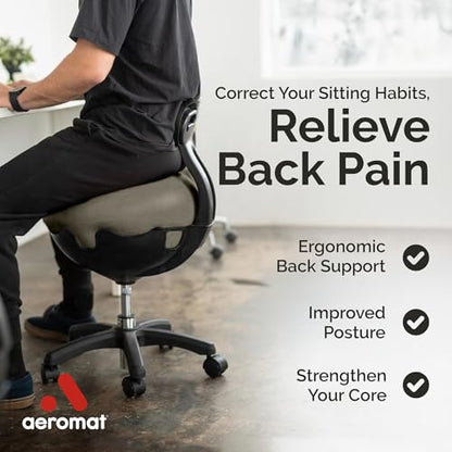 Aeromat Elite Yoga Ball Chair Active Sitting & Adjustable Height 250lbs Cap - color: Green
