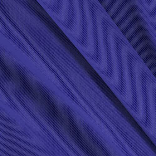 Power Mesh Fabric | 4-Way Stretch | Dancewear, Sportswear Fabric | 60" Wide | Lightweight, Sheer | 90% Nylon, 10% Spandex | for Sewing (2 Yards, Royal) - color: Royal Blue, size: 2 Yards