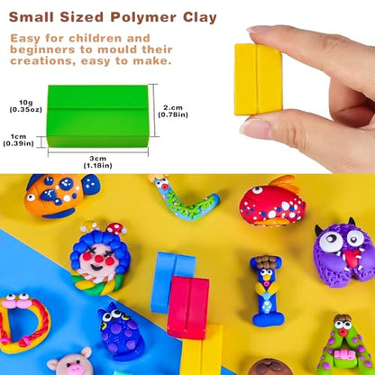 CiaraQ Polymer Clay Kit, Mini Modeling Clay Set | for Kids/Beginners/ Artist, 100 colors - color: 100 Colors