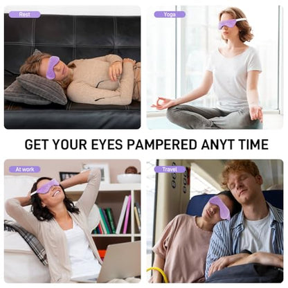 Weighted Eye Pillow for Yoga, Moist Heat Mask for Dry Eyes(Purple) - color: Eye Mask03-purple