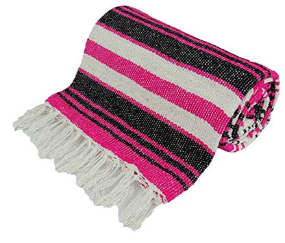 Kakaos Traditional Yoga Blanket. (Dark Pink) - color: Dark Pink