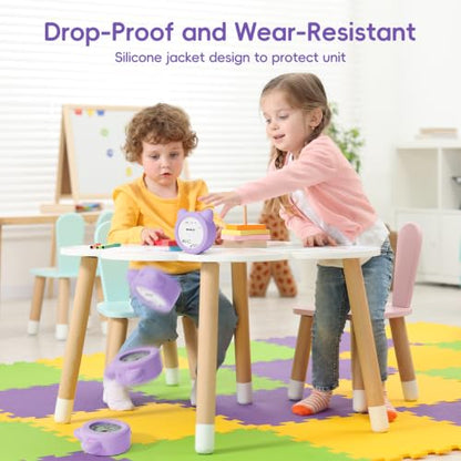 299 Minute Visual Timer for Kids, Cat Countdown Timer with Pause ﻿ | Digital Classroom Timer with Clock and Alarm, ADHD Autism Toddler Support, Time Management Tool, Girl Pomodoro Timer, Purple