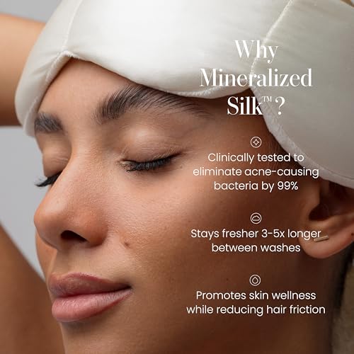 nodpod Mineralized Silk Gentle Pressure Sleep Mask, Weighted Eye Mask - color: Pearl Silk