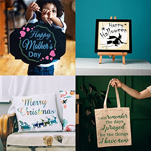 16 Piece Seasonal Home Sign Stencils - Reusable Festival Word Stencils for Painting on Wood Walls, Home Door Decorations (11 Inches) - size: 11 Inches