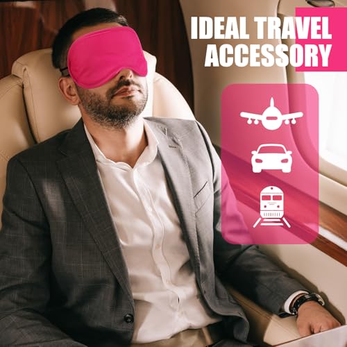 Tarpop 200 Pcs Eye Masks Adjustable Sleeping Mask, Rose Red - color: Rose Red