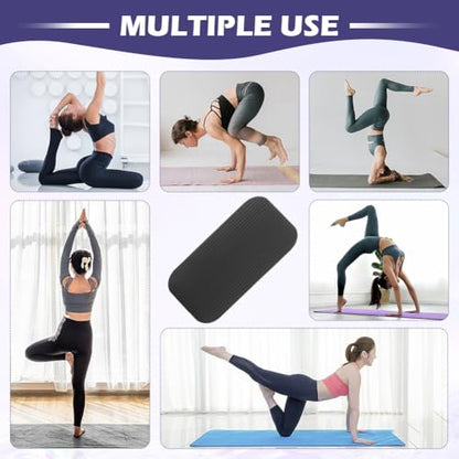 Yoga Knee Pad Cushion Exercise Knee Pad Rectangle Kneeling Pads Yogas Props and Accessories for Pain Free Knees, Elbows, Wrists and Back, Workout Mats for Home Gym, Pilates,