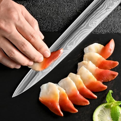 10.5 inch Sashimi Knife,Sushi Knife for Fish Filleting & Slicing | High Carbon Stainless Steel Japanese Yanagiba Knife with Knife Sheath and Gift Box - color: 10.5 inch Sashimi Knife