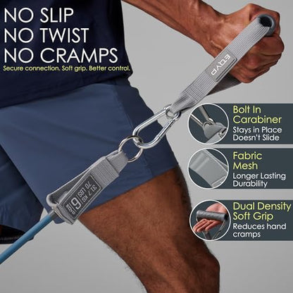EQYP Power Tube Resistance Bands with Handles – Multi-Pack Exercise Bands for Home Workouts - size: 20lbs-40lbs