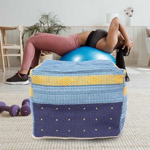 STOBAZA Floor Mat Pillow Seat Cover Cotton Pad Outdoor Chair Seat Tatami Cover Office Chair - color: Sky-blue