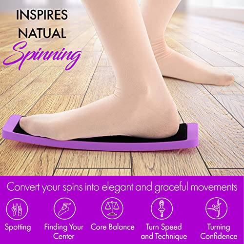 Zenmarkt Turning Board for Dancers, Cheerleaders, Gymnasts, Ice Skaters - color: Purple