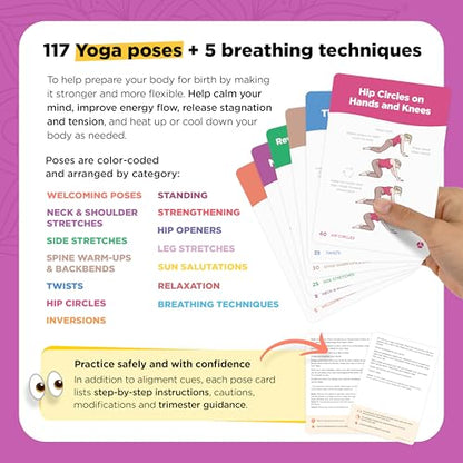 WorkoutLabs Prenatal Yoga & Ayurveda Cards – Healthy and Conscious Pregnancy Guide with Ancient Wisdom in a Modern Way · Premium Cards and Book Set for Pregnant Women and Prenatal Yoga Teachers