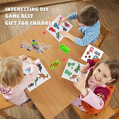 Labeol Diamond Art Kits for Kids Boys and Girls Ages 6-8-10-12 Easy to DIY Creative Diamond Art Sticker Craft by Numbers Kits for Kids and Adult Beginners (Dinosaur) - style: Dinosaur