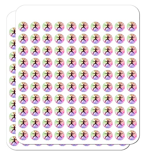 Warrior II 2 Yoga Pose Planner Calendar Scrapbooking Crafting Stickers - color: Clear, size: 200 0.5" Stickers
