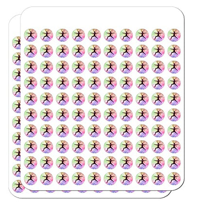 Warrior II 2 Yoga Pose Planner Calendar Scrapbooking Crafting Stickers - color: Clear, size: 200 0.5" Stickers
