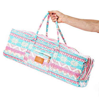 #DoYourYoga Full-Zip Extra Large Yoga Mat Tote Bag with Multi-Functional Storage Pockets for Sports Gym Pilates »Ghanpati« - color: PinkStyle