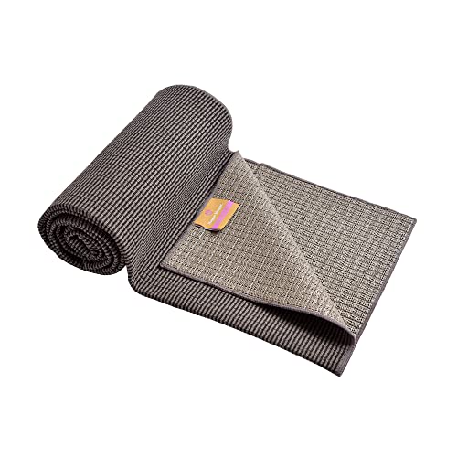 Hugger Mugger Yoga Towel - Graphite - Soft, Absorbent, Fast Drying, Non-Slip Backing, use by iteself or Over a Yoga mat, hot Yoga, Helps with Slippery Hands and feet - color: Graphite
