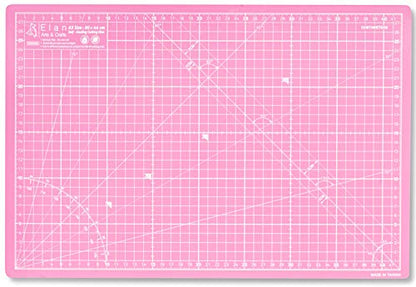 Elan Cutting Mat A3 Pink & Purple, 5-Ply Self Healing Cutting Mat 44 x 30 CM, Recycled PVC Craft Board for Sewing, Hobby Board for Crafts 44x30 CM - style: 44 x 30 CM