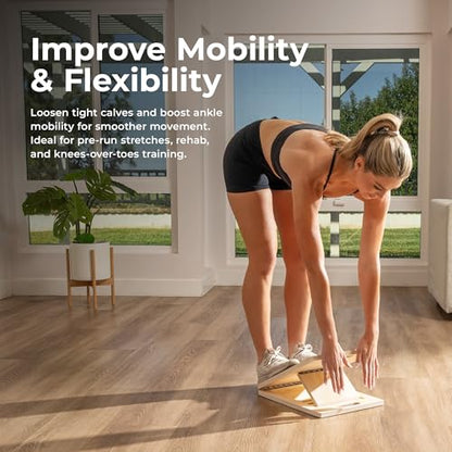 Sunny Health & Fitness Adjustable Calf & Ankle Stretcher - color: Tan