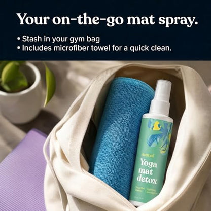 ASUTRA Yoga Mat Cleaner Spray (Uplifting Eucalyptus), 4 fl oz