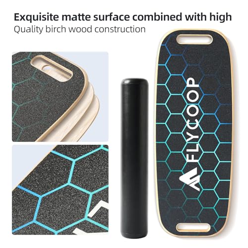 Balance Board for Adult with Adjustable Stoppers: 3 Modes Wobble Board with Roller Exercise Balancing Stability Trainer for Improve Balance Non Slip Surface - size: with stand