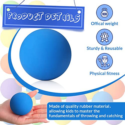 Sosation 50 Pcs Lacrosse Ball Bulk 2.5 Inch Soft Rubber Lacrosse Ball - color: Bright Color