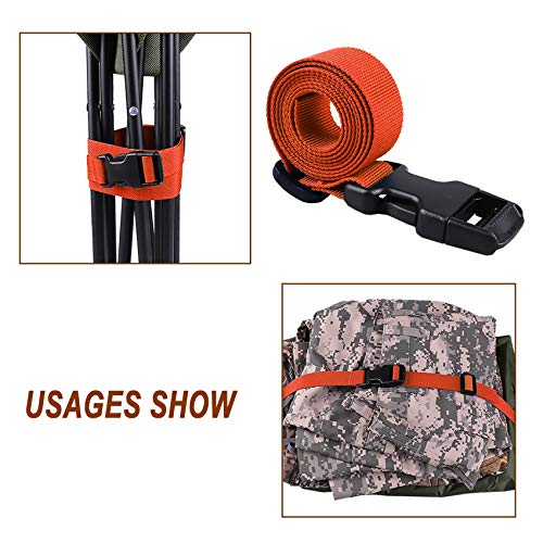 MAGARROW 24" 40" 60" 100" Strap Buckle Packing Straps Adjustable 1-Inch Belt - color: Orange (4-Pack), size: 1" Wide - 40" Long