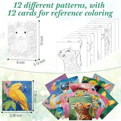 Sherr 12 Pcs Pre Drawn Canvas for Adults,Cute Animals,8 x 10 Inch | Pre Printed Canvas, Sip and Paint Party Canvas Painting Kit, for Holiday Painting Crafts Favor - size: 8 x 10 Inch, style: Cute Animals
