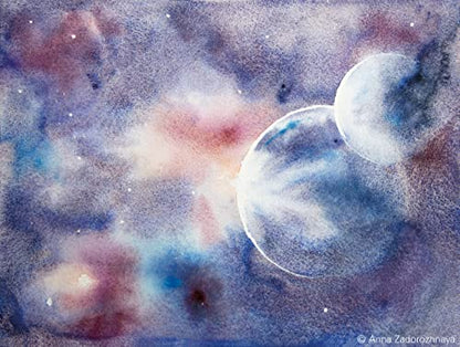 Schmincke - HORADAM® AQUARELL, Super Granulation, 14 971 044 Galaxy Pink, 1/2 Pans, Very Strong granulating Colors, Finest, Super granulating Watercolors - color: 971 galaxy pink
