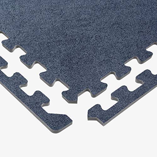 We Sell Mats 3/8 Inch Thick Interlocking Foam Carpet Tiles Durable Carpet Squares Anti Fatigue Support for Home Office or Classroom Use - color: Charcoal Gray, style: 24 Square Feet (6 Tiles)