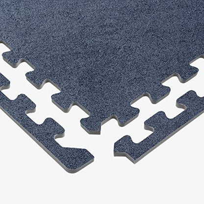 We Sell Mats 3/8 Inch Thick Interlocking Foam Carpet Tiles Durable Carpet Squares Anti Fatigue Support for Home Office or Classroom Use - color: Charcoal Gray, style: 48 Square Feet (12 Tiles)